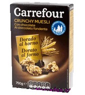Cereales De Muesli Crujiente Con Chocolate Carrefour 750 G.
