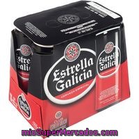 Cerveza Especial Estrella De Galicia Pack De 6 Latas De 33 Centilitros