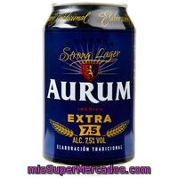 Cerveza Extra 7,5% Vol. Aurum, Lata 33 Cl