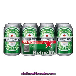 Cerveza Rubia, Heineken, Lata Pack 8 X 330 Cc - 2640 Cc