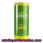 Cerveza Sabor Limón Aurum, Lata 33 Cl