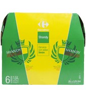 Cerveza Shandy Con Sabor Limón Carrefour Pack De 6x25 Cl.