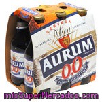 Cerveza Sin Alcohol 0,0% Aurum, Pack 6x25 Cl