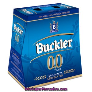 Cerveza Sin Alcohol 0% Buckler Pack 6 Botellas De 25 Centilitros