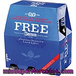 Cerveza Sin Alcohol Free Damm, Pack 6x25 Cl