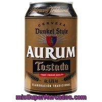 Cerveza Tostada 6,6% Vol. Aurum, Lata 33 Cl