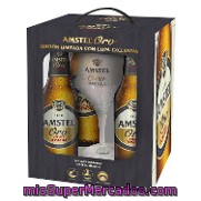 Cerveza Tostada - Edición Limitada Con Copa Exclusiva Amstel Oro Pack 4x33 Cl.