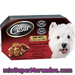 Cesar Recetas A La Carta Alimento Para Perro En Salsa Con Carne Pack 4 Tarrina 150 G