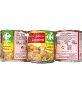 Champiñones Laminados Carrefour Pack 3x185 G.