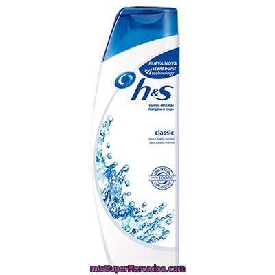 Champu Cabello Anticaspa Cuidado Clasico, H&s, Botella 270 Cc