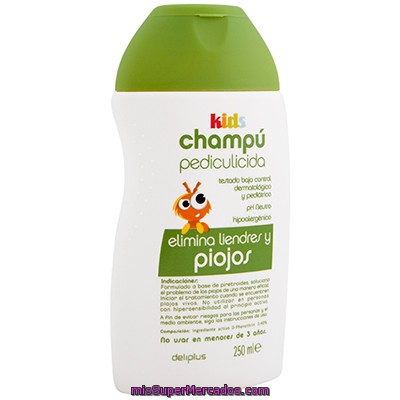 Champu Cabello Antiparasitos Kids *vuelta Al Cole*, Deliplus, Botella 250 Cc