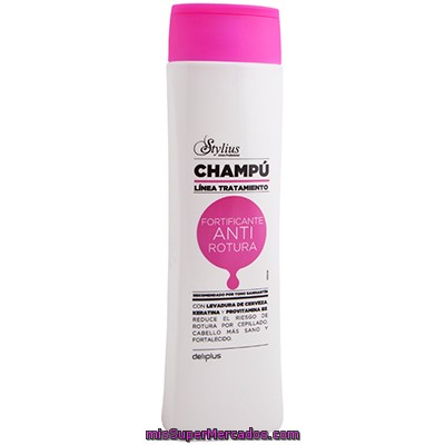 Champu Cabello Debilitado Fortificante Antirotura Stlylius (tapon Rosa), Deliplus, Botella 400 Cc