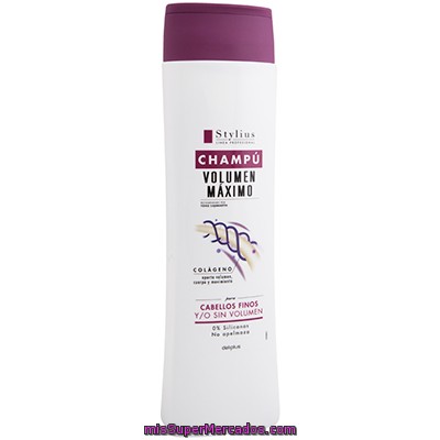 Champu Cabello Volumen Maximo Stylius (tapon Morado), Deliplus, Botella 400 Cc