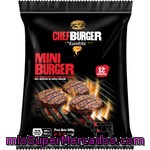 Chefburger Mini Hamburguesas De Vacuno 12 Unidades Bolsa 500 G