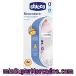 Chicco Biberón Benessere Rosa De 150 Ml Con Tetina De Caucho De Flujo Regular Caja 1 Unidad