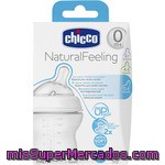 Chicco Natural Feeling Biberón De 150 Ml Transparente Con Tetina Flujo Normal 0m+ 1 Unidad