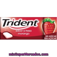 Chicle De Fresa En Grageas Trident, Paquete 14,5 G