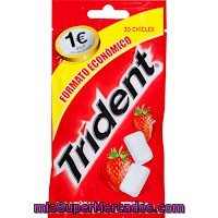 Chicle De Fresa En Grageas Trident, Paquete 43,5 G