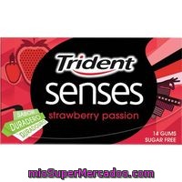 Chicle De Fresa Lc Trident Senses, Paquete 27 G