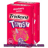 Chicle Fresa Twist Grageas Sin Azucar, Trident, Paquete 2 U - 40 G