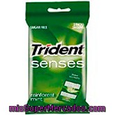 Chicle Hierbabuena Laminas Senses, Trident, Paquete 3 U - 40.5 G