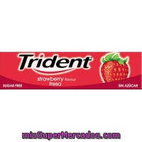 Chicle Lámina S/azúcar Fresa Trident 1 Ud.