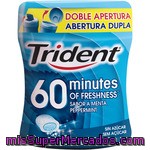 Chicle Menta 60 Min Bote Trident Lc, 87g