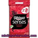 Chicle Sabor Fresa Trident Senses, Paquete 54 G