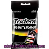 Chicle Sandia Laminas Senses, Trident, Paquete 3 U - 40.5 G