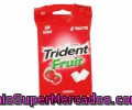 Chicles De Fresa Trident Fruit 4 Unidades 58 Gramos