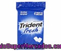 Chicles De Menta Trident Fresh 4 Unidades, 58 Gramos