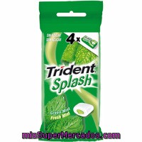 Chicles De Menta Trident Splash Multipack 4 Unidades