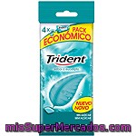 Chicles Sabor Eucalipto Sin Azúcar Con Edulcorantes Trident Pack De 4 Unidades 58 Gramos