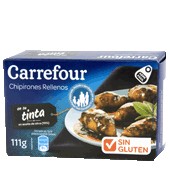 Chipirones Rellenos En Su Tinta Con Aceite De Oliva Carrefour 72 G.