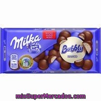 Chocolate Bubbly Blanco Milka, Tableta 95 G