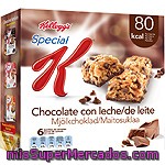 Chocolate Con Leche: Barritas De Cereales Arroz Y Trigo Con Trocitos De Chocolate Con Leche Y Una Suave Capa De Chocolate Con Leche Special K - Kellogg's Pack De 6x20g.