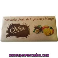 Chocolate Con Leche De Fruta De La Pasión Orbea, Tableta 125 G