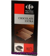 Chocolate Extra Negro 80% Carrefour Selección 100 G.