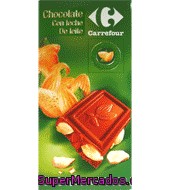 Chocolate Extrafino Con Leche Y Almendras Carrefour 150 G.