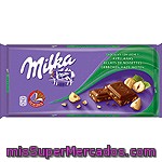 Chocolate Extrafino Con Leche Y Avellanas Troceadas Milka 125 G.