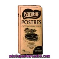 Chocolate Fundir Postres, Nestle, Tableta Pack 2 U X 250 G - 500 G
