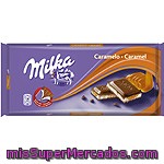 Chocolate Leche Relleno Caramelo, Milka, Tableta 100 G