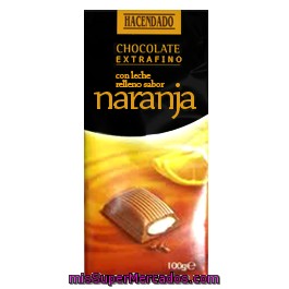 Chocolate Leche Relleno Naranja, Hacendado, Tableta 100 G