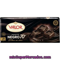 Chocolate Negro 70% Cacao Valor, Tableta 200 G