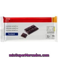 Chocolate Negro Fondant Eroski Basic, Tableta 150 G