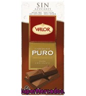 Chocolate Puro 0% Azúcares Añadidos Valor 125 G.
