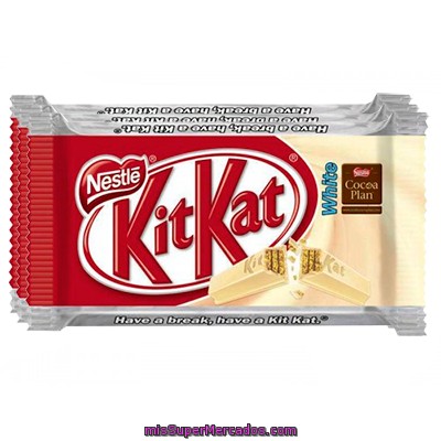 Chocolatina Barrita Kit Kat Blanco, Nestle, Pack 3 U - 135 G