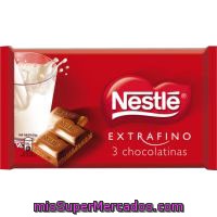 Chocolatina Chocolate Con Leche Nestlé Extrafino, 3x20g