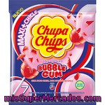 Chupa Chups Bubble Gum Sabor Cereza Con Explosión De Chicle Sin Gluten 7 Unidades Bolsa 126 G