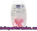 Chupete De Silicona + 4 Meses De Color Rosa Physio Soft De Chicco 1 Unidad